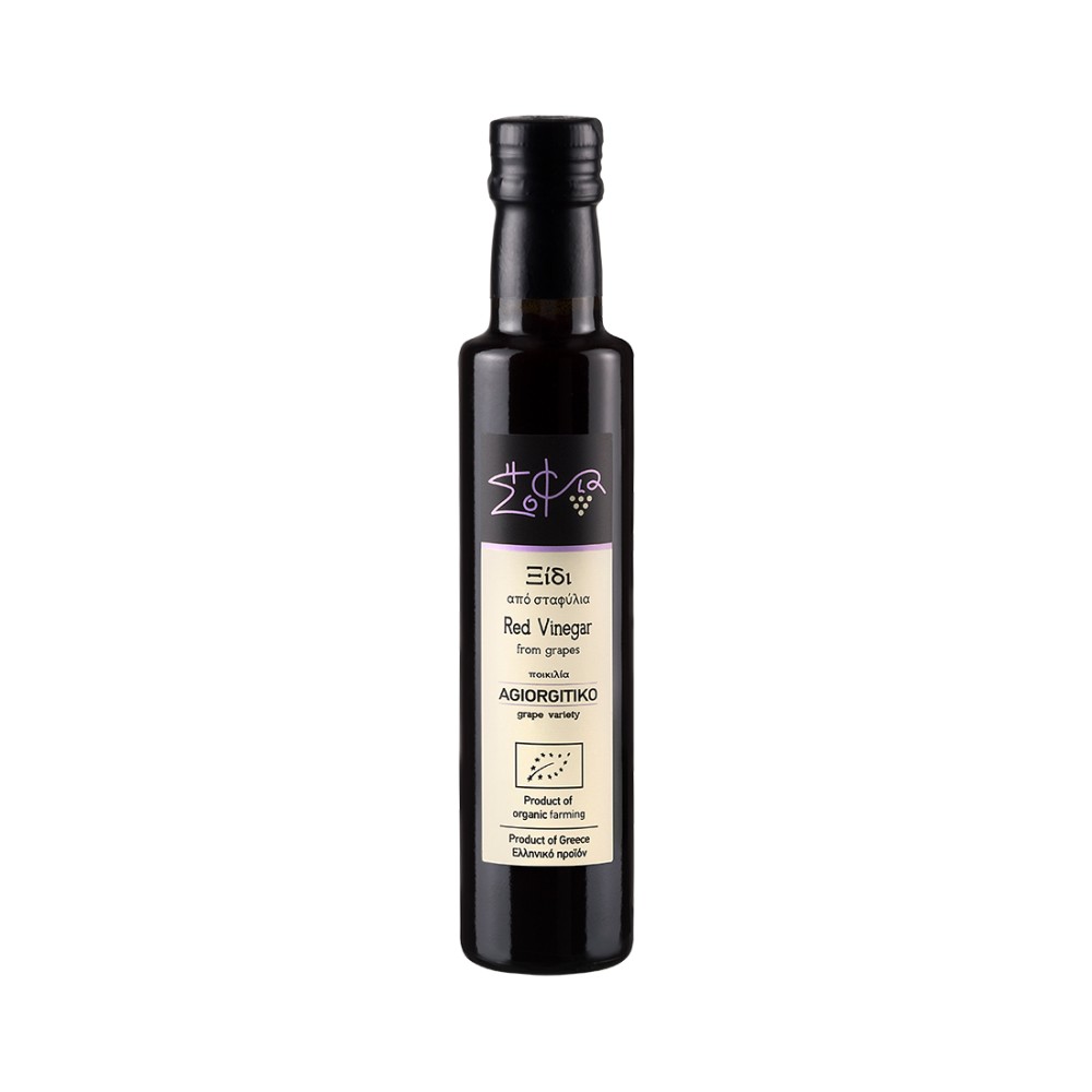 Wisdom Of Nature: Organic Red Grape Vinegar From Agiorgitiko Variety (Glass Bottle - 250ml)
