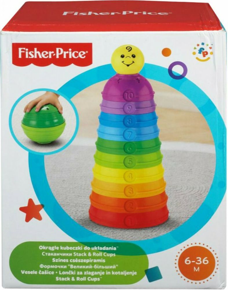 FISHER PRICE - BRILLIANT BASICS STACK ROLL CUPS (W4472)