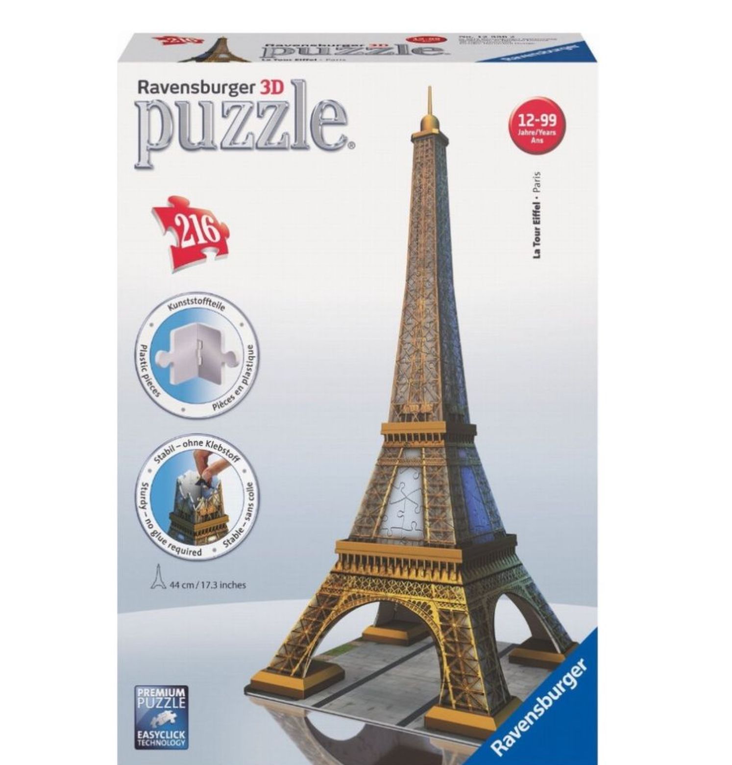 Ravensburger 3D Puzzle: Eiffel Tower (216pcs) (12556)