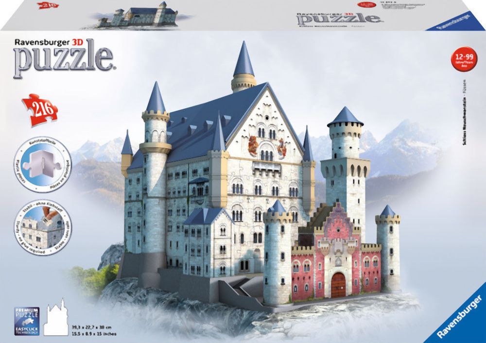 Ravensburger 3D Puzzle Maxi: Castle Neuschwanstein (216pcs) (12573)