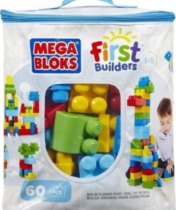 MEGA BLOKS FIRST BUILDERS BIG BUILDING BAG 60pcs BLUE (DCH55)