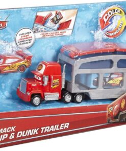 DISNEY PIXAR CARS - COLOUR CHANGERS CAR VEHICLES MACK DIP  DUNK TRAILER (CKD34)