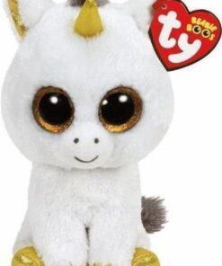 TY BEANIE BOO - PEGASUS WHITE UNICORN PLUSH TOY (40cm) (1607-37059)