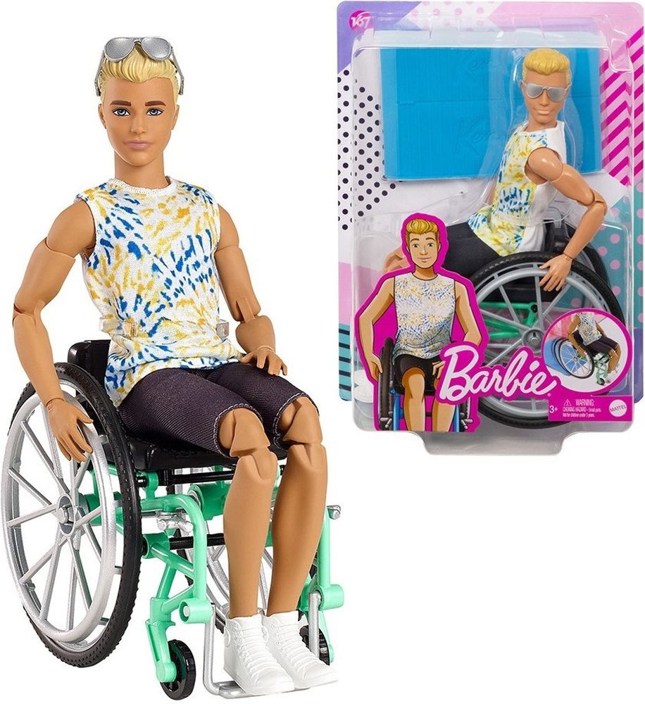 Mattel Barbie Ken Doll - Fashionistas #167 - Doll with Wheelchair (GWX93)