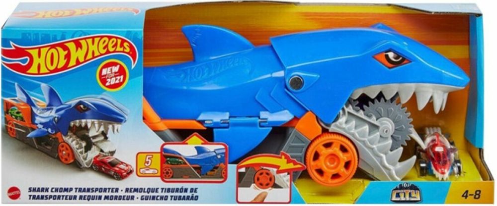 Mattel Hot WheelsCity: Shark Chomp Transporter Playset (GVG36)