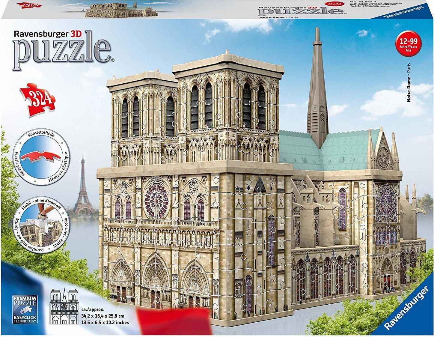 Ravensburger 3D Puzzle: Cathedrale Notre-Dame de Paris (324pcs) (12523)