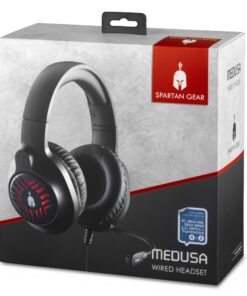 Spartan Gear - Medusa Wired Headset (compatible with PC, playstation 4, playstation 5, xboxone, xbox series x/s, switch) (color: Black)