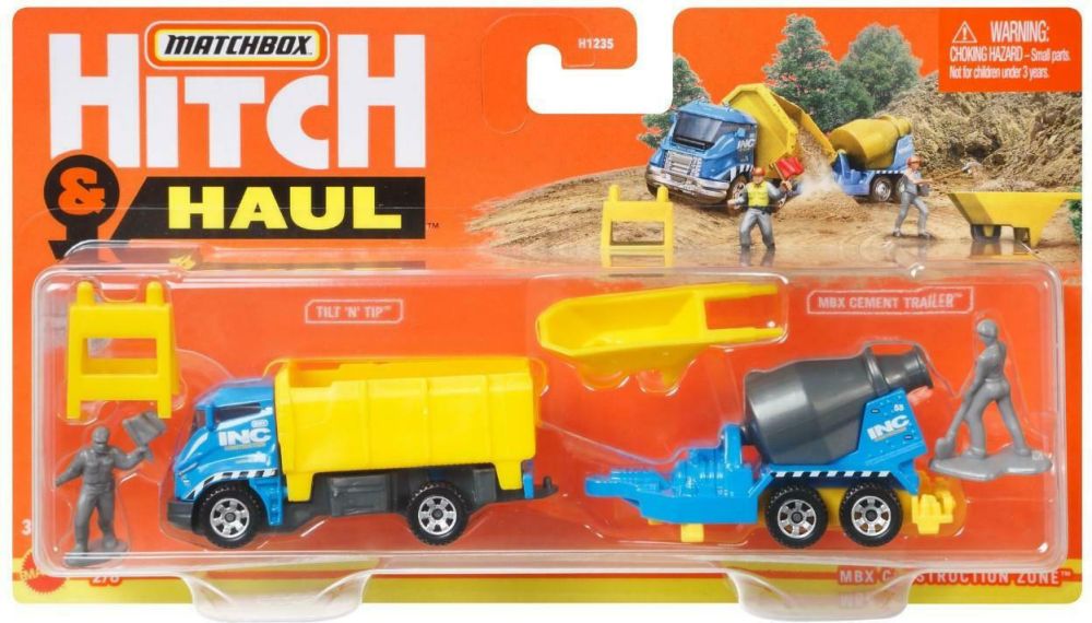 Mattel Μatchbox: Hitch Haul - MBX Wave Rider Volkswagen Transporter Cab Travel Trailer II (GWM60)
