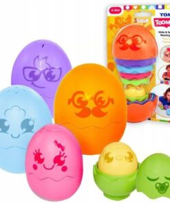 AS Tomy Toomies: Hide  Squeak Nesting Eggs Piou Piou Gigognes - Light Blue (1000-73080)