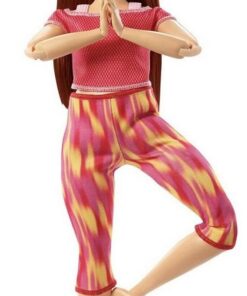 Mattel Barbie: Made to Move - Pink Dye Pants Red Hair Curvy Doll (GXF07)
