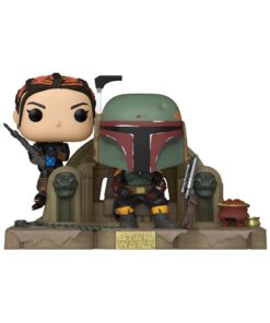 Funko Pop! Television Moments: Star Wars The Mandalorian - Boba Fett and Fennec on Throne #486 Vinyl Figures
