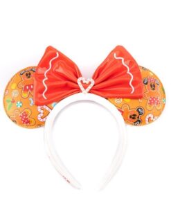 Loungefly: Disney Ginger Bread Aop Patent Bow Heart Headband (WDHB0094)