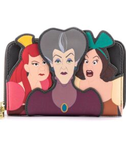 Loungefly Disney Villains Scene Evil Stepmother and Step Sisters Zip Around Wallet (WDWA1854)