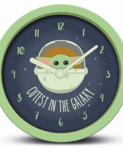 Pyramid Star Wars : The Mandalorian - Cutest In The Galaxy Desk Clock with Alarm (GP85886)