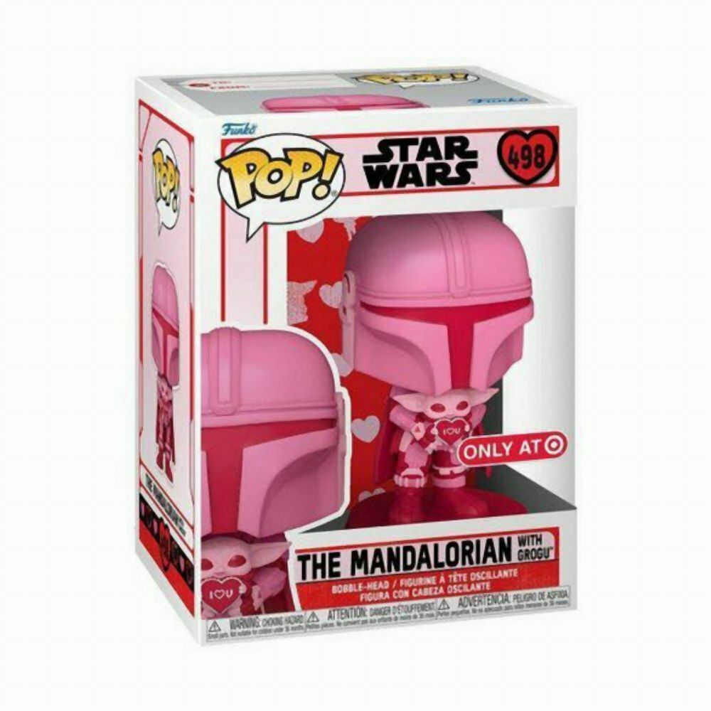 Funko Pop! Disney Star Wars: Valentines S2 - The Mandalorian with Grogu (Special Edition) #498 Bobble-Head Vinyl Figure