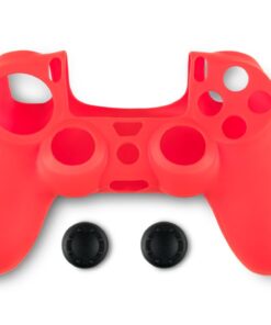 Spartan Gear - Controller Silicon Skin Cover and Thumb Grips (compatible with playstation 4) (colour: Red)