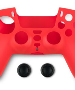 Spartan Gear - Controller Silicon Skin Cover and Thumb Grips (compatible with playstation 5) (colour: Red)