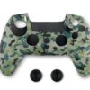 Spartan Gear - Controller Silicon Skin Cover and Thumb Grips (compatible with playstation 5) (colour: Green Camo)