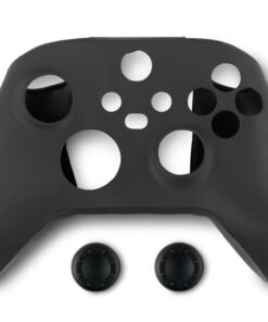 Spartan Gear - Controller Silicon Skin Cover and Thumb Grips (compatible with xbox series x/s) (colour: Black)