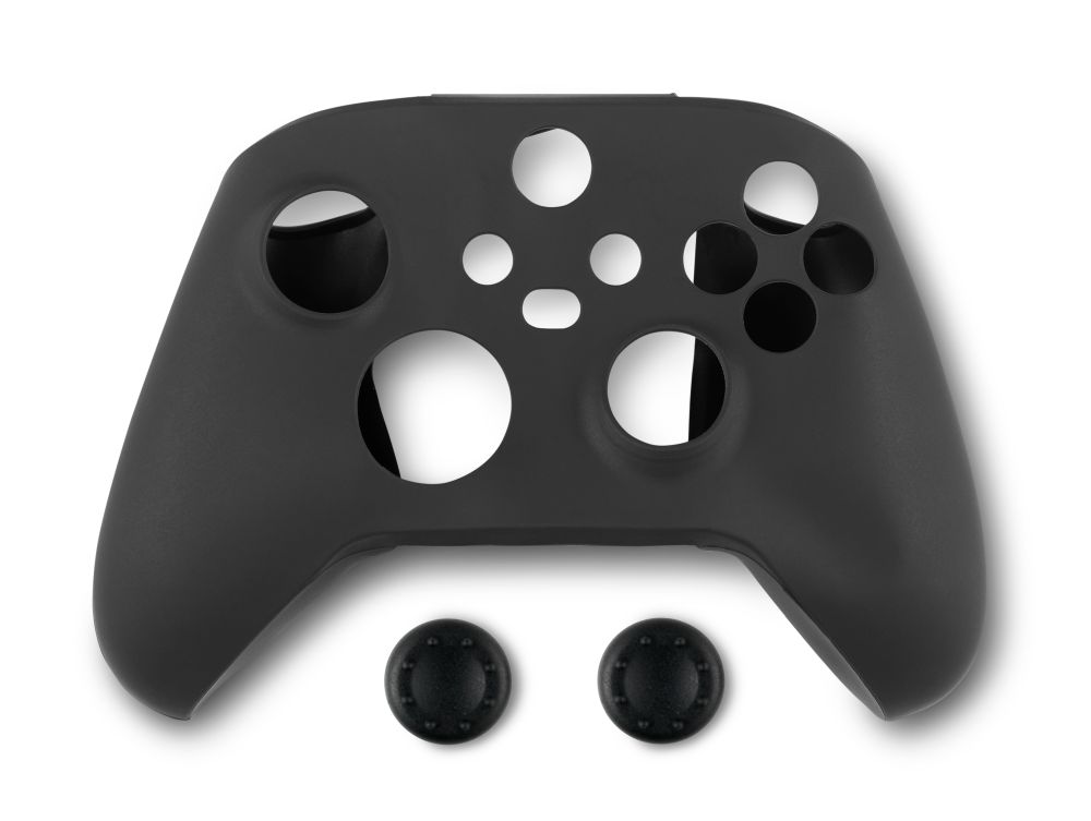 Spartan Gear - Controller Silicon Skin Cover and Thumb Grips (compatible with xbox series x/s) (colour: Black)