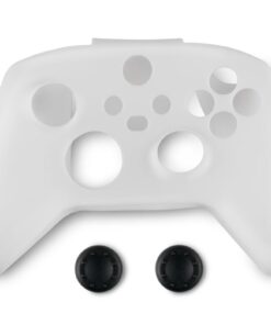 Spartan Gear - Controller Silicon Skin Cover and Thumb Grips (compatible with xbox series x/s) (colour: White)