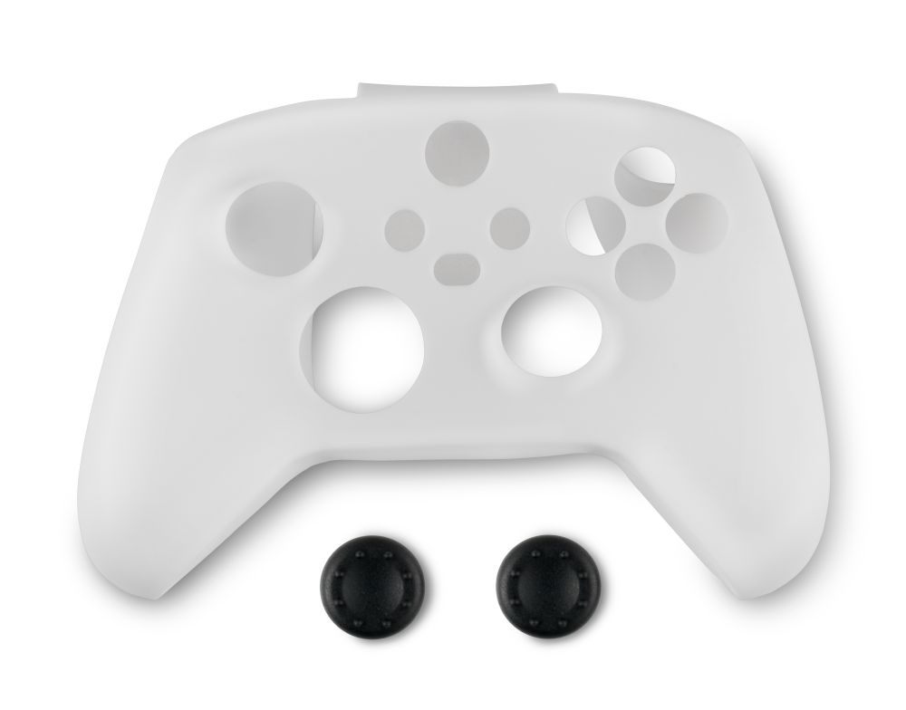 Spartan Gear - Controller Silicon Skin Cover and Thumb Grips (compatible with xbox series x/s) (colour: White)