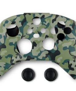 Spartan Gear - Controller Silicon Skin Cover and Thumb Grips (compatible with xbox series x/s) (colour: Green Camo)