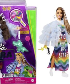 Mattel Barbie Extra: Rainbow Dress Doll (GYJ78)