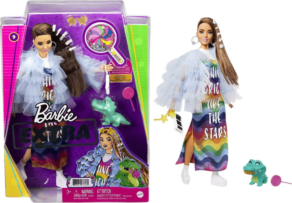 Mattel Barbie Extra: Rainbow Dress Doll (GYJ78)
