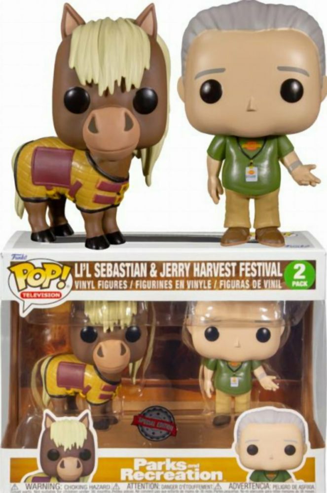 Funko Pop! 2-Pack Television: Parks and Recreation - Lil Sebastian Jerry Harvest Festival (Special Edition) Vinyl Figures