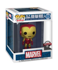 Funko Pop! Deluxe: Marvel Hall of Armor: Iron Man Model 4 (Metallic) (PX Previews Exclusive) #1036 Bobble-Head Vinyl Figure