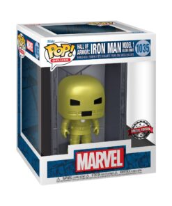 Funko Pop! Deluxe: Marvel Hall of Armor: Iron Man Model 1 Golden Armor (Mettalic) (PX Previews Exclusive) #1035 Bobble-Head Vinyl Figure
