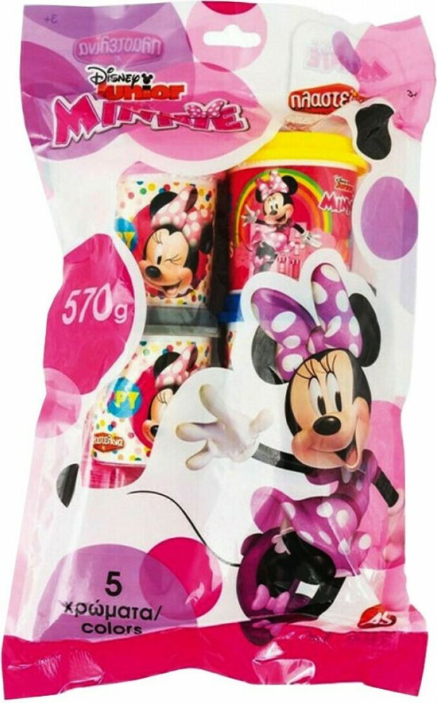 AS Πλαστελίνα - Disney Junior Minnie - 5 Βαζάκια Πλαστελίνης 4oz σε σακουλάκι (1045-03553)