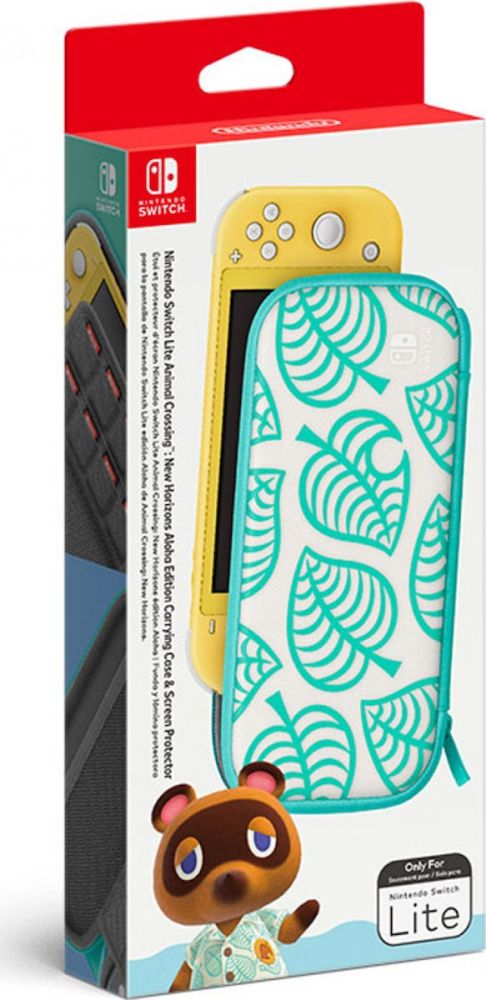 NSW Nintendo Switch Lite Carrying Case (Animal Crossing: New Horizons Edition) Screen Protector