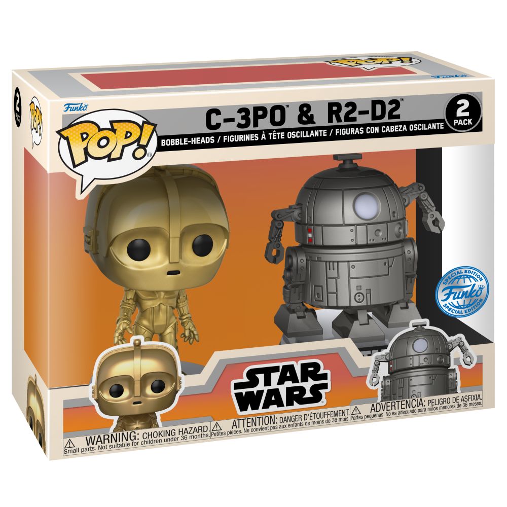 Funko Pop! Disney: Star Wars Concept - C-3PO R2-D2 (Exclusively at Disney) 2-Pack Bobble-Heads Vinyl Figures