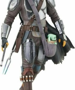 Diamond Premier: Star Wars The Mandalorian - Mando With Child Statue (25cm) (Oct212182)