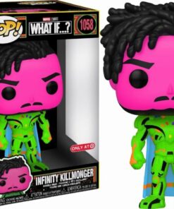 Funko Pop! Marvel Jumbo: What If...? - Infinity Killmonger (Blacklight) (Special Edition) #1058 Bobble-Head Vinyl Figure (10)
