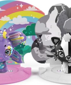 Spin Master Zoobles!: Zoobles  Happitat Opposite Obsessed Butterfly  Black White Fox (2-Pack) (20135095)