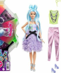 Mattel Barbie Extra: Blue Hair Deluxe Doll with Accessories (GYJ69)