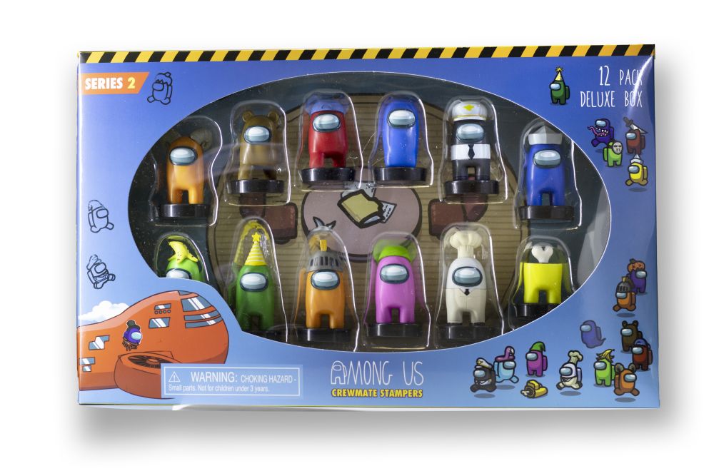 P.M.I. Among Us Crewmate Stampers 12 Pack Deluxe Box 4.5cm (S2) (AU5265)