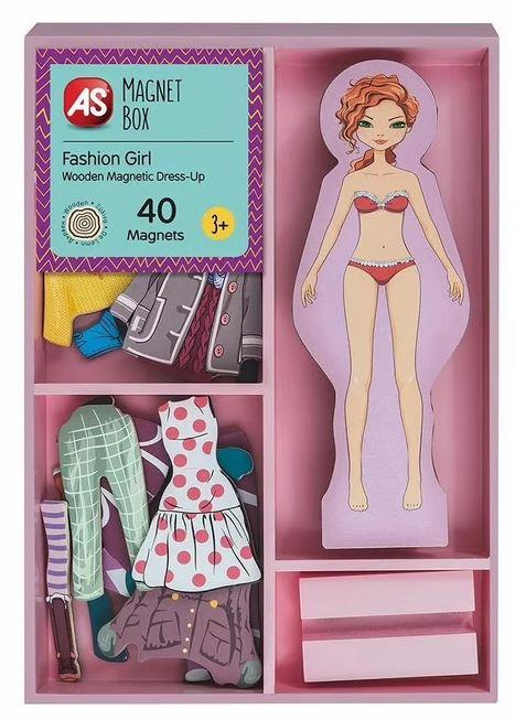 AS Magnet Box: Fashion Girl - Wooden Magnetic Dress-Up (1029-64053)