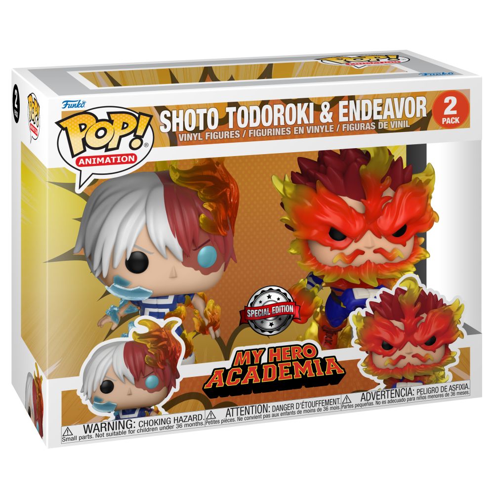 Funko Pop! 2-Pack Animation: My Hero Academia S9 - Shoto Todoroki Endeavor (Special Edition) Vinyl Figure