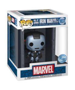 Funko Pop! Deluxe: Marvel Hall of Armor: Iron Man Model 11 War Machine (Mettalic) (PX Previews Exclusive) #1037 Bobble-Head Vinyl Figure