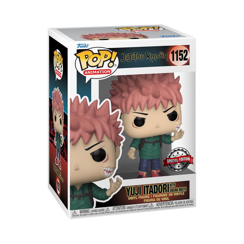 Funko Pop! Animation Jujutsu Kaisen S1 - Yuji Itadori with Sukana Mouth (Special Edition) #1152 Vinyl Figure