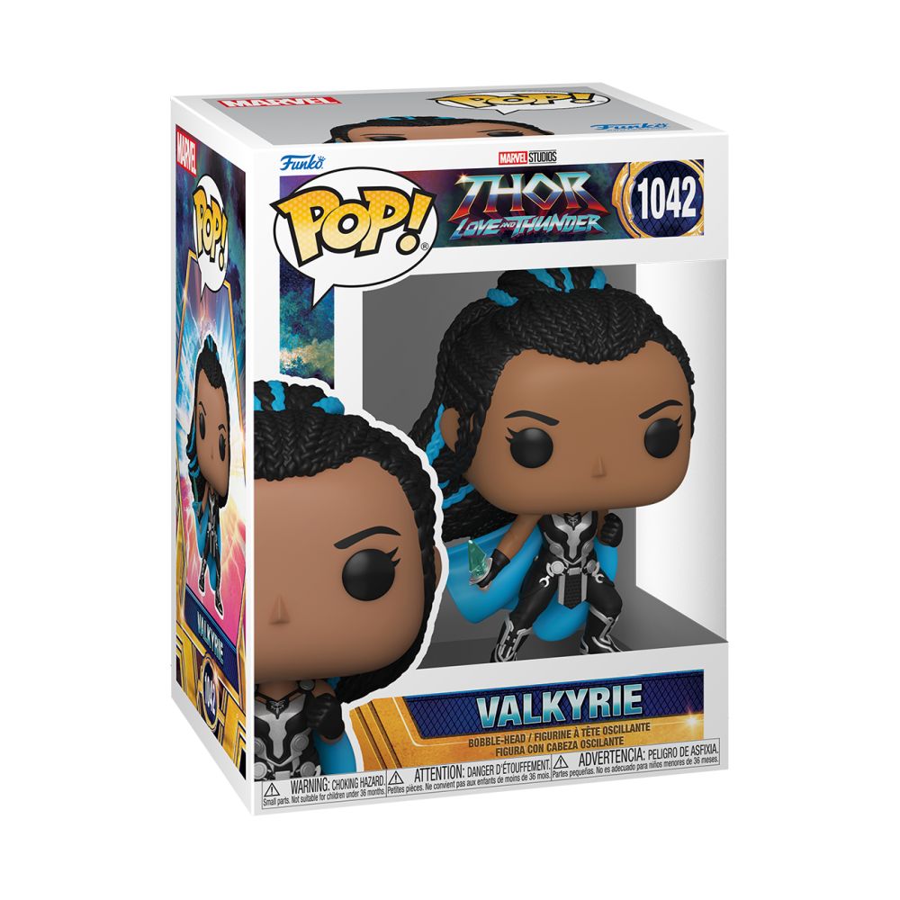 Funko Pop! Marvel: Thor Love and Thunder - Valkyrie #1042 Bobble-Head Vinyl Figure