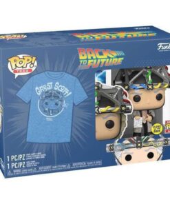 Funko Pocket Pop!  Tee (Adult): Back to the Future - Doc with Helmet (Glows in the Dark) Vinyl Figure  T-Shirt (M)
