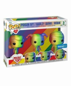 Funko Pops! with Purpose DC Pride: 3-Pack Heroes - Poison Ivy, Harley Quinn, Robin (Special Edition) Vinyl Figure