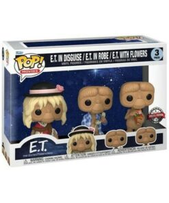 Funko Pop! 3-Pack Movies: E.T. - E.T. in Disguise / E.T. in Robe / E.T. with Flowers (Special Edition) Vinyl Figures