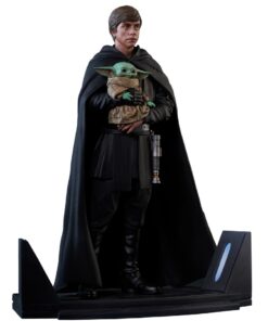 Diamond Star Wars Premier Collection: The Mandalorian - Luke Skywalker And Grogu Statue (1/7) (FEB222120)