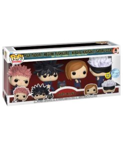 Funko Pop! 4-Pack Animation Jujutsu Kaisen S1 - Yuji Itadori / Megumi Fushiguro / Nobara Kugisaki / Satoru Gojo (Glows in the Dark) (Special Edition) Vinyl Figures